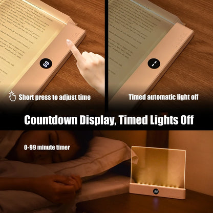LED Flat Panel Night Vision Reading Light Eye Protection Reading Light Usb Charging Student Night Reading Lamp Book Lamp Indoor Beauty World Shop