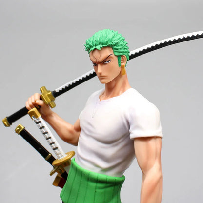 25cm/9.84in Anime One Piece Figure Roronoa Zoro Figure PVC Statue Collectible Model Toys Gifts Beauty World Shop
