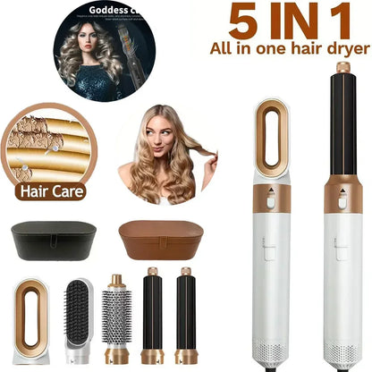 5 in 1 Hair Dryer Brush Hot Comb Set Professional Curling Iron Hair Straightener Styling Tool For Professional Hair Dryer Beauty World Shop