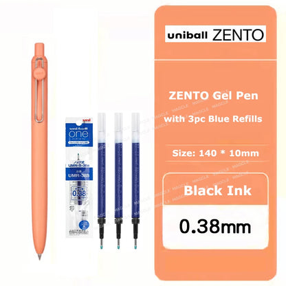 uniball ZENTO Standard 0.38/0.5mm Gel Pens,Water-Based Smooth Writing Roller Ball Pens Fit for a variety of occasions Stationery Beauty World Shop