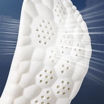 1/2/4pairs Latex Sport Insoles Soft High Elasticity Shoe Pads Orthotic Breathable Shock Absorption Cushion Arch Support Insole Beauty World Shop