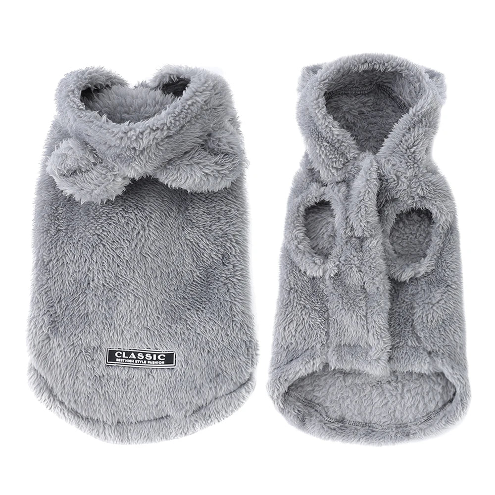 Dog Clothes For Small Medium Dogs Cats Autumn Winter Warm Dog Hooded Clothing Soft Kitten Vest Coat Yorkshire Jacket Pet Outfits