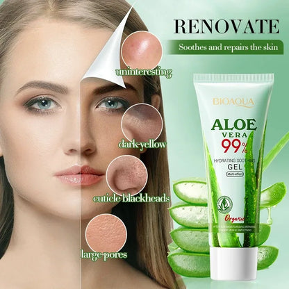 Moisturizing Aloe Vera Gel Is Suitable for Face and Body, Hydrating and Moisturizing, Repairing Sunburn, Suitable for Sensitive Skin, and Acne Care Beauty World Shop
