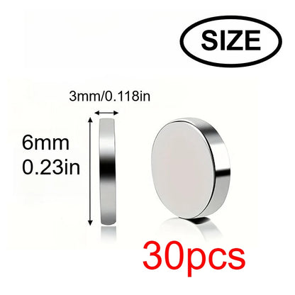 10x3/6x3mm mini whiteboard magnet, widely used in Halloween DIY, refrigerator stickers warehouse tool classification bag buttons Beauty World Shop