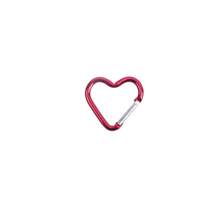 1 Pcs Heart-shaped Aluminum Carabiner Key Chain Clip Outdoor Keyring Hook Water Bottle Hanging Buckle Travel Kit Accessories Beauty World Shop