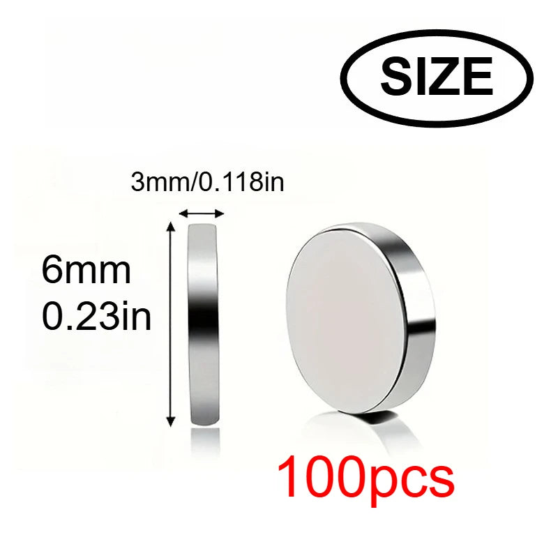 10x3/6x3mm mini whiteboard magnet, widely used in Halloween DIY, refrigerator stickers warehouse tool classification bag buttons Beauty World Shop