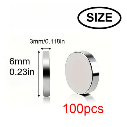 10x3/6x3mm mini whiteboard magnet, widely used in Halloween DIY, refrigerator stickers warehouse tool classification bag buttons Beauty World Shop