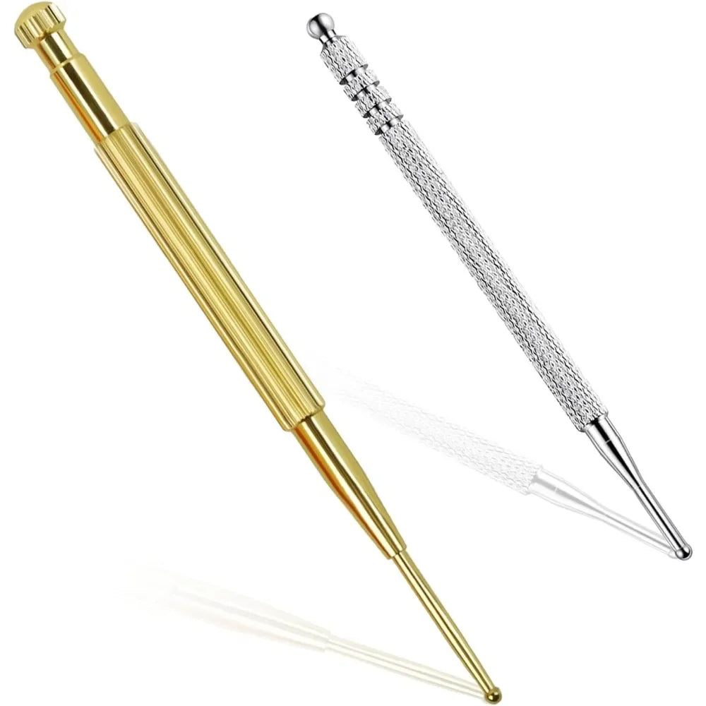 Facial Reflexology Massage Tool Retractable Acupuncture Pen Double Headed Spring Ear Care Tool Point Probe Pen Massager for Face Beauty Trend Shop
