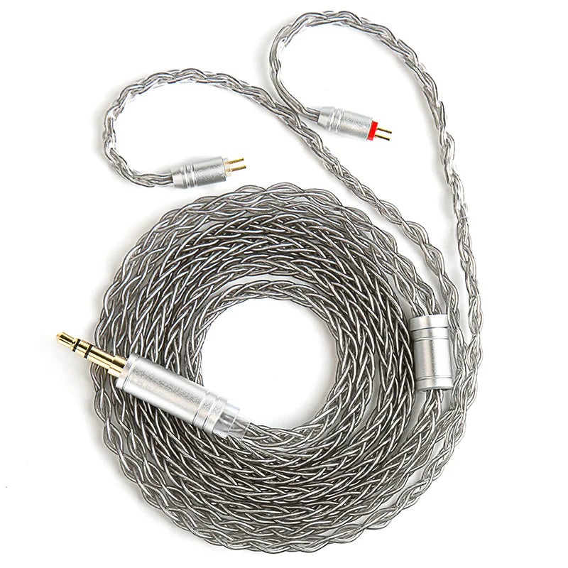 KBEAR ST12plus Earphone Cable 2m 8 Core 4N OFC Silver-plated Upgraded Cable 3.5/4.4mm MMCX/0.78mm 2Pin for CCZ KB03 KS1 Beauty World Shop