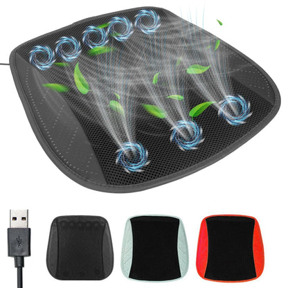 Summer Universal Car Cooling Cushion with 5/8 Fans, Three Wind Adjustment Cooled Chair Pad USB Seat Cushion Interior Accessories Beauty World Shop