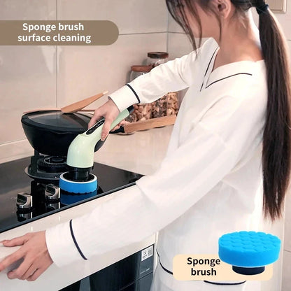 9-in-1 Electric Cleaning Brush Electric Spin Cleaning Scrubber Electric Cleaning Tools Parlour Kitchen Bathroom Cleaning Gadgets Beauty World Shop