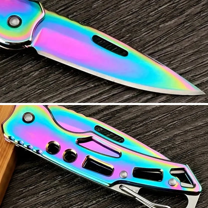 Folding Fruit Knife Stainless Steel Meat Cleaver Kitchen Knife with Non-slip Handle for Kitchen Accessories Pocket Knife Beauty World Shop
