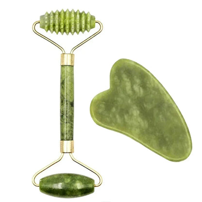 Natural Jade Roller Face Gua Sha, Natural Stone, Body Neck Massager, Acupoint, Eye Care Spa Massage Tools Massage Visage Lifting Beauty World Shop