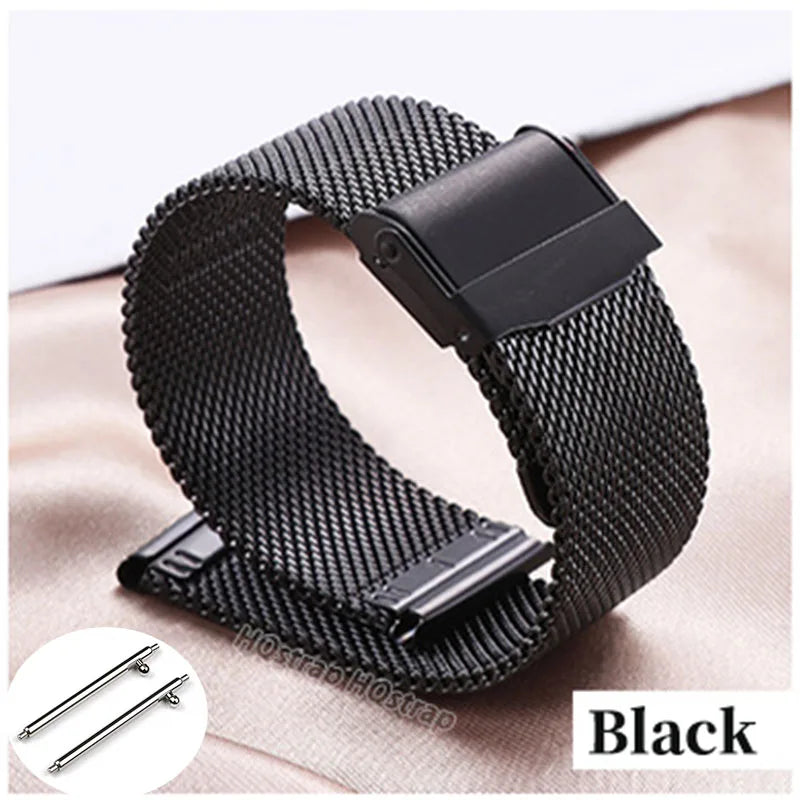 Quick Release Milanese Strap 18mm 20mm 22mm 12mm 14mm 16mm 17mm 19mm 21mm 24mm Universal Bracelet 0.6mesh Stainless Steel Beauty World Shop