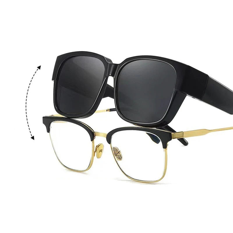 New Fashion Polarized Sunglasses Cover Over Myopia Prescription Glasses Portable Men Women Vintage Fishing Driving Eyewear Beauty World Shop
