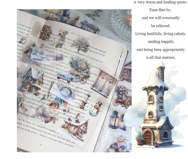 20Sheets PET Stickers Season Series PET Decorative Stickers Diary Scrapbooking Material Decor Album Stationery Stickers Beauty World Shop