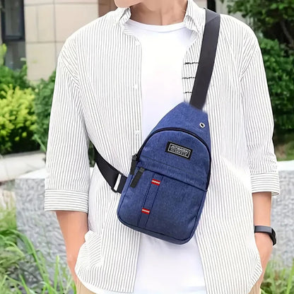 Men's and women's adjustable breast pockets, single-shoulder diagonal cross Oxford fabric breast pockets Beauty Fashion