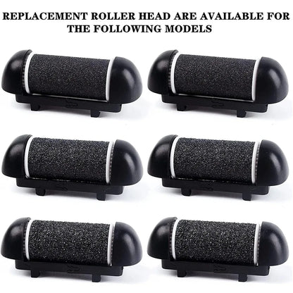 Black Foot Care Tool Heads, Hard Skin Remover, Refill Rollers for Cracked Heels Calluses and Dead Skin Removal, 6 Pcs Beauty World Shop