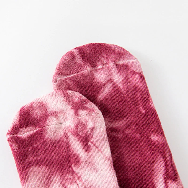 New Fashion Tie-dye Mid-calf Yoga Socks Pilates Socks Indoor Special Non-slip Sports Socks Dance Fitness Floor Socks Beauty World Shop