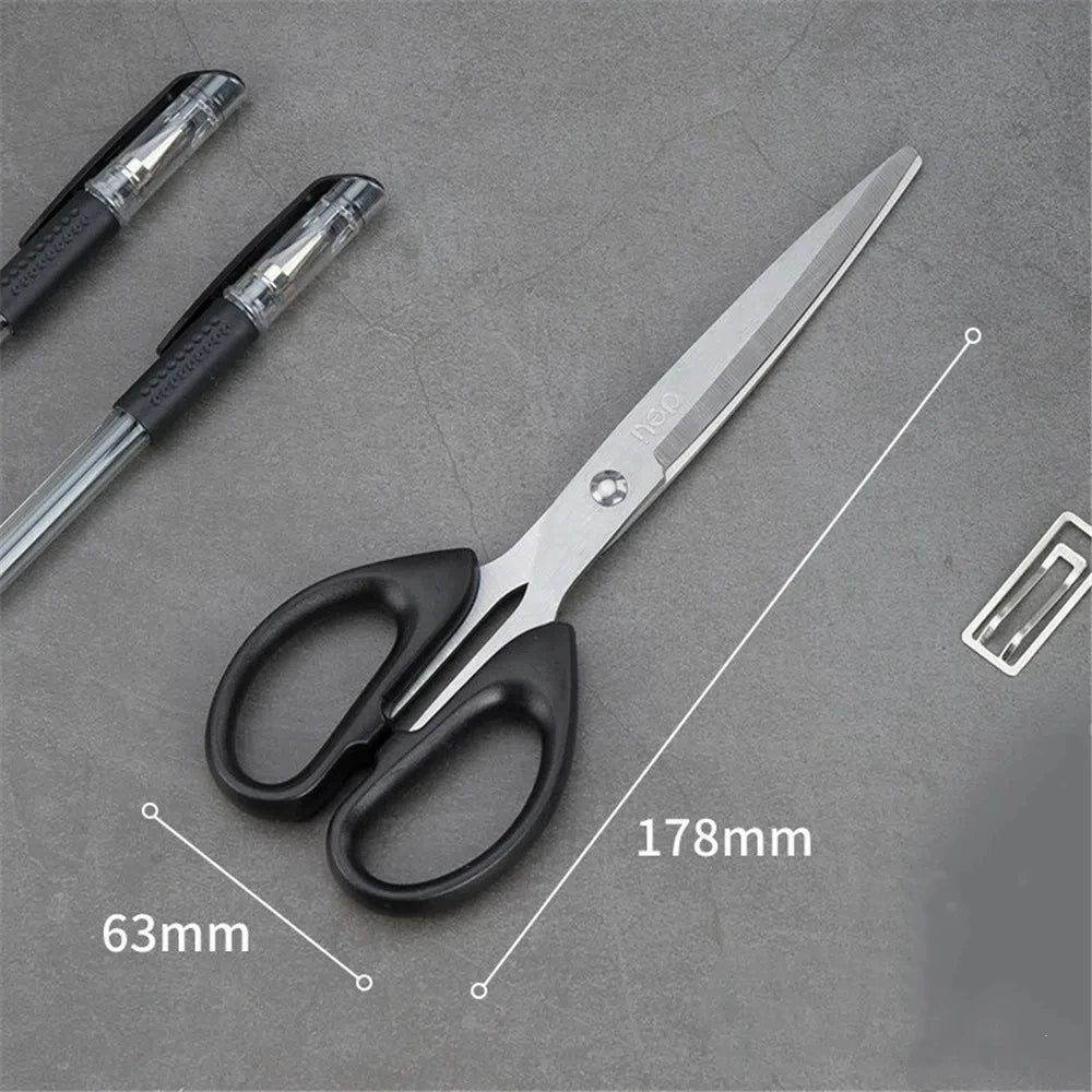 1/2Pcs 210/175mm Black Stainless Steel Scissors Business Office Stationery Home Tailor Shears Kitchen Knife Cutter Cutting Beauty World Shop