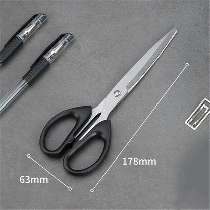 1/2Pcs 210/175mm Black Stainless Steel Scissors Business Office Stationery Home Tailor Shears Kitchen Knife Cutter Cutting Beauty World Shop