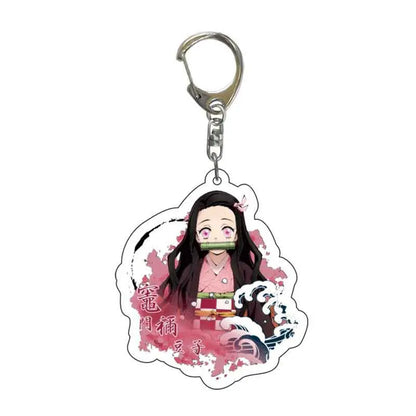 Demon Slayer doll toy Kimetsu No Yaiba Blade of Ghost Keychain Acrylic Pendant Car Key Chain Fans kids Xmas Gift Anime Jewelry Beauty World Shop