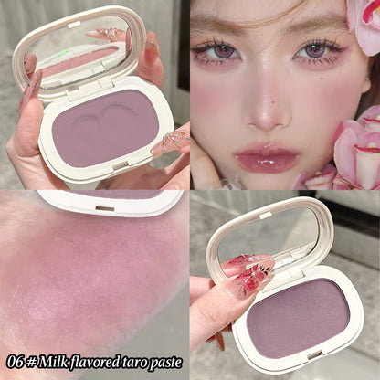 Single Color Blush Silky Texture High Color Rendering No Powder Feeling Low Saturation Long-lasting Natural Matte Blush Cream Beauty World Shop