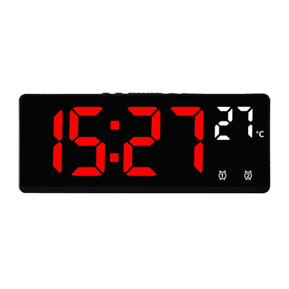 Creative Number Clock Color Nightlight Temperature Calendar Alarm Clock LED Large Number Electronic Clock Backlight Home Decor Beauty World Shop