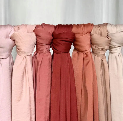 Premium Velvet Satin Chiffon Hijab Scarf Women Luxury Soft Plain Shawl For Women Muslim Hijabs Turban Femme Chic  Ramadan Beauty World Shop