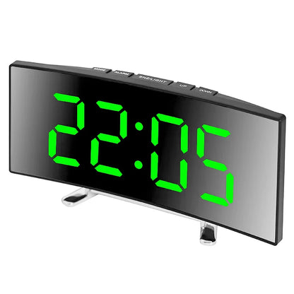 Electronic Alarm Clock Noiseless Design Digital LED Large Display Mirror Electronic Clock Digital Alarm Clock LED Mirror Clocks Beauty World Shop