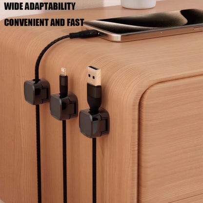10Pcs Magnetic Cable Holder Self Adhesive Cord Clip Smooth Pulling Charging Cable Keeper Wire Clip for Car/Home/Office Beauty Trend Shop