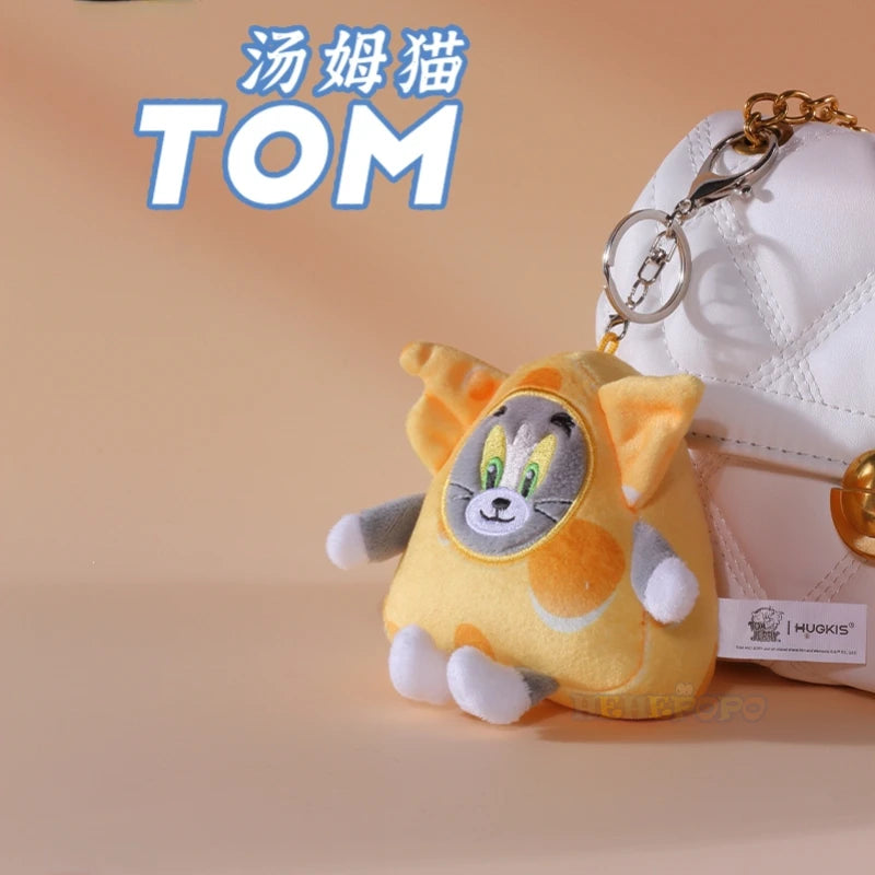 Cartoon Tom And Jerry Plush Key Ring Toy Anime Figure Cheese Tom Cat Jerry Mouse Pendant Stuffed Keychain Doll Toys For Kid Gift Beauty World Shop