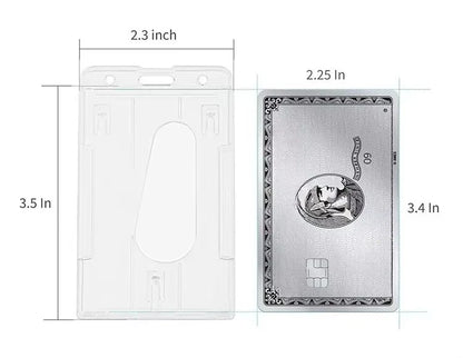 1 Pcs Aluminum Alloy Card Cover Case Bank Business Work Card Holder with ABS Retractable Badge Reel Credit ID Card Badge Bag Beauty World Shop