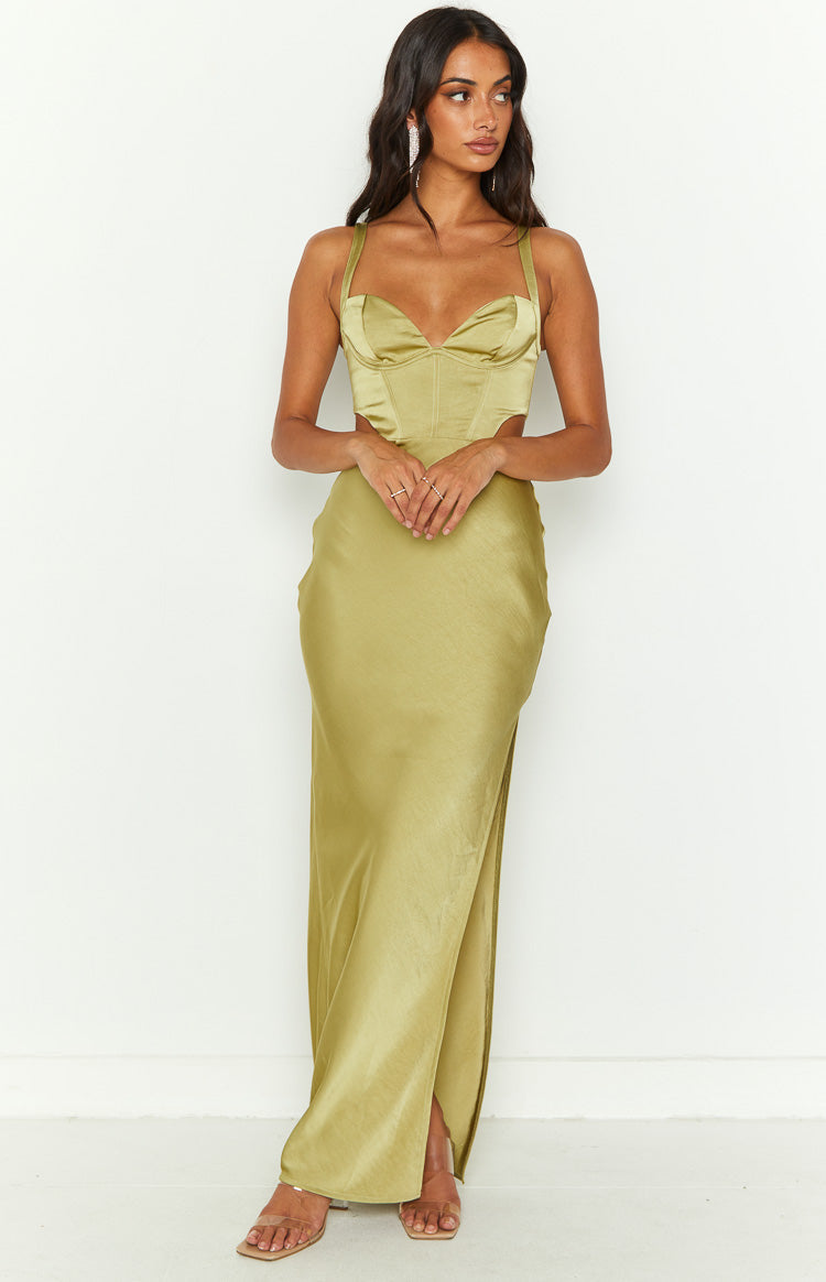 Sarah Green Corset Formal Maxi Dress BB Exclusive