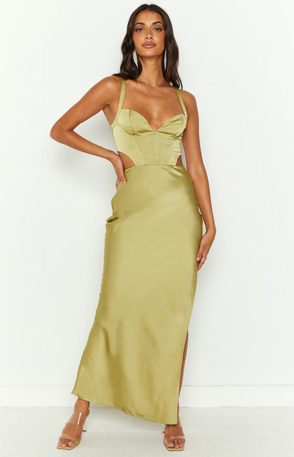 Sarah Green Corset Formal Maxi Dress BB Exclusive