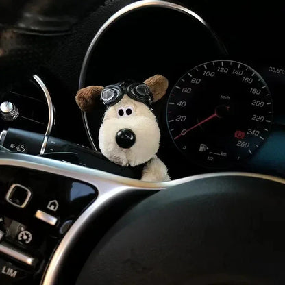 Cute Plush Puppy Car Turn Signal Switch Decor Steering Column Wiper Rod Lever Interior Ornament Beauty World Shop