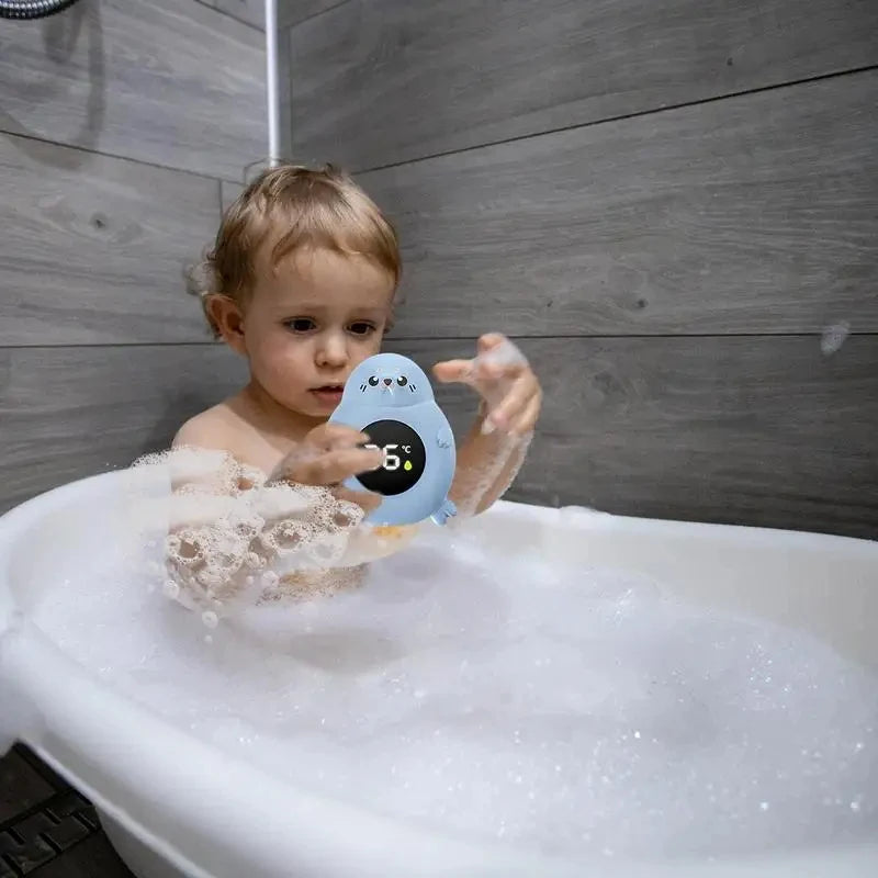 Baby bath thermometer Tub Temperature Monitor Hot Cold Water Resistant Temperature Warning Monitor Upgraded Sensor LED display Beauty World Shop