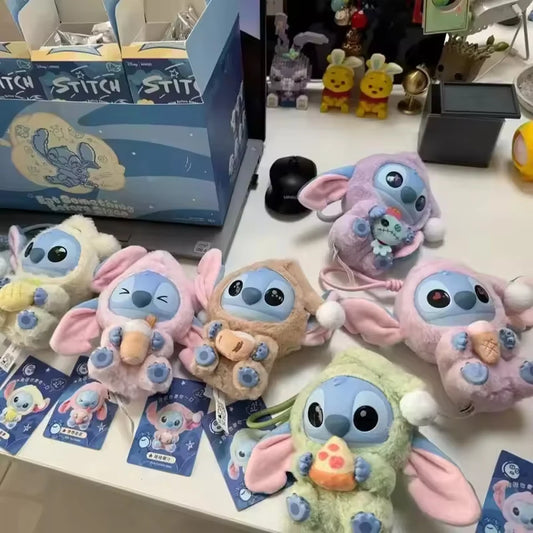 New Stitch Blind Box Bag Eat Some Thing Before Sleep Series Vinyl Pendant Cute Doll Mystery Box Fluffy Doll Surprise Gift Sale Beauty World Shop