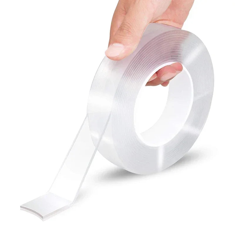 Nano Tape Double Sided Tape Transparent Reusable Waterproof Adhesive Tapes Cleanable Kitchen Bathroom Supplies Tapes Beauty World Shop
