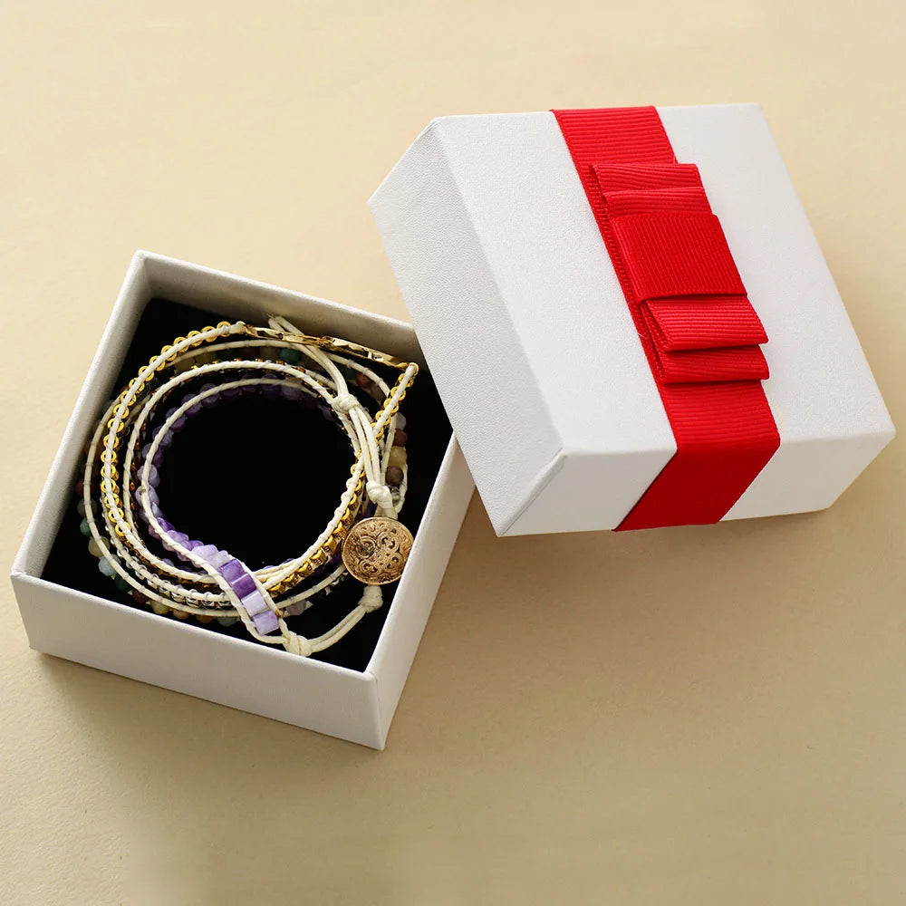 Bracelet  Gift Box Earrings  Jewelry Display Beauty World Shop