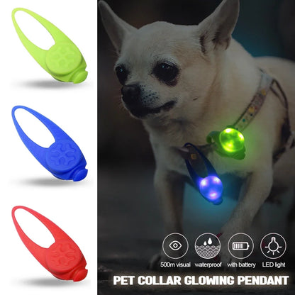 Pet Led Silicone Rubber Pendant Safety Flashing Glow Light Blinking Led Collar Luminous Pendant For Pet Dog Puppy Necklace Beauty World Shop