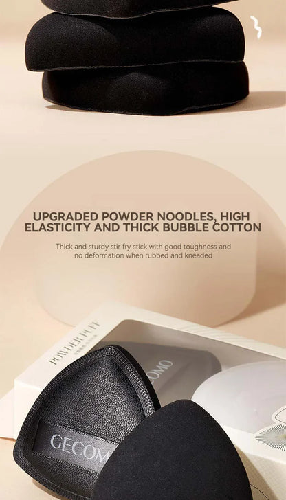 GECOMO Dual-Sided Black Beauty Sponge - Triangle Premium Design, Soft and Smooth Texture,  for Flawless Makeup Application, Beauty Trend Shop