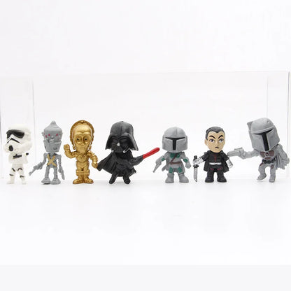 14pcs/set Darth Vader The Manda lorian DIN DJARIN Baby Yoda Skywalker R2-D2 C-3PO BB-8 Action Figure Movie Cartoon PVC Model Beauty World Shop