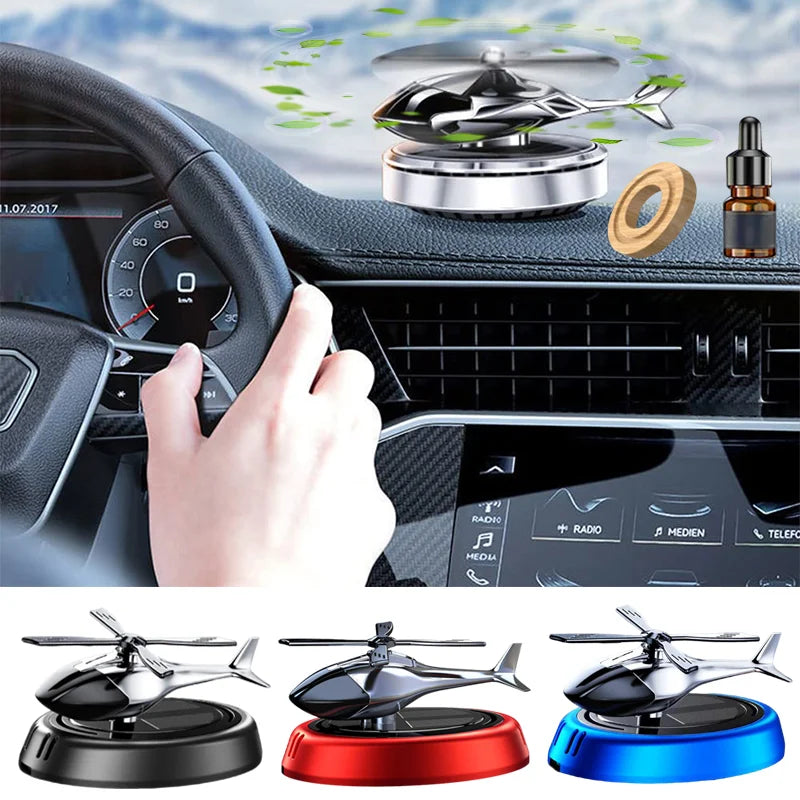 Helicopter Styling Solar Car air freshenerDecorative Aromatherapy Car interior accessories Propeller rotary perfume diffuser Beauty World Shop