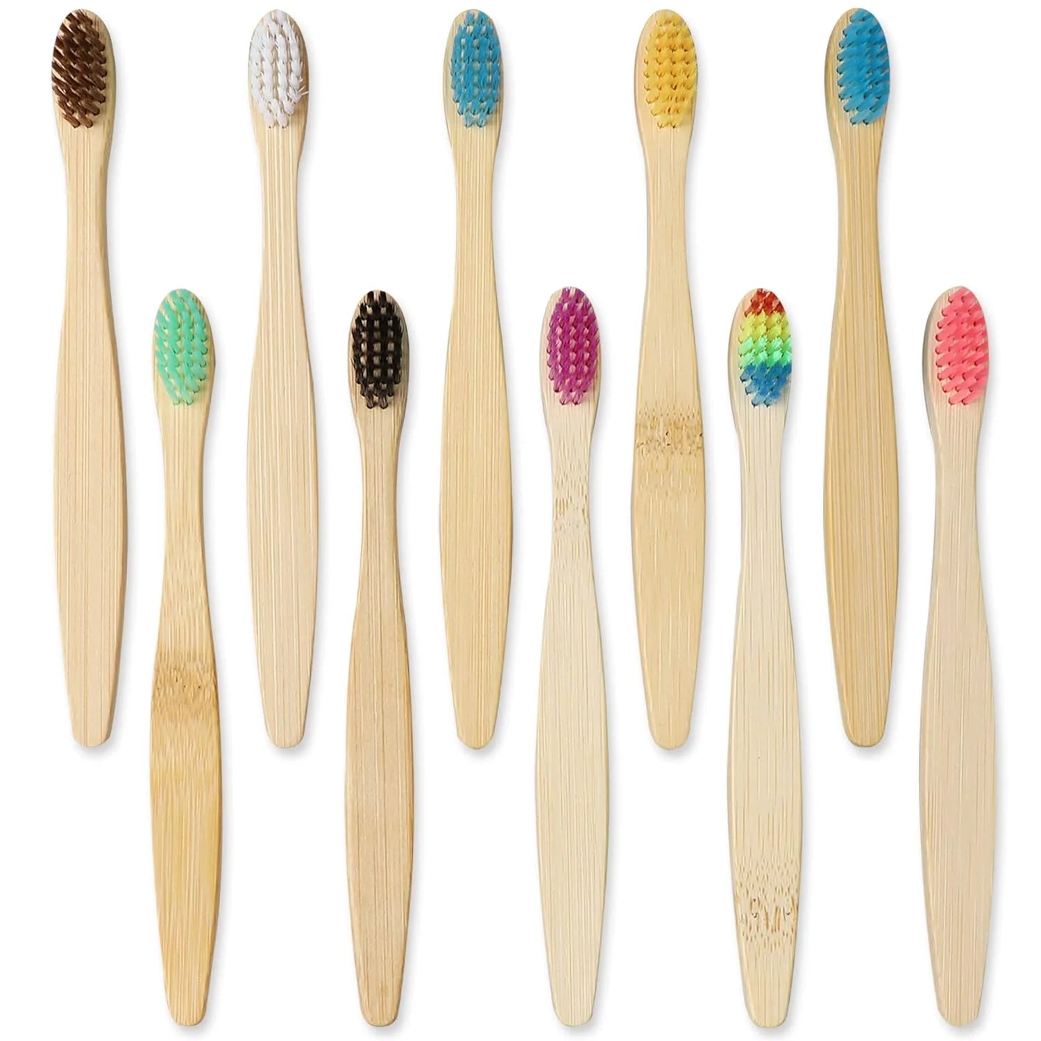 15/30Pcs Bamboo Toothbrushes Natural Wooden Toothbrushes Children's Soft Bristled Toothbrushes Environmentally Friendly Beauty World Shop