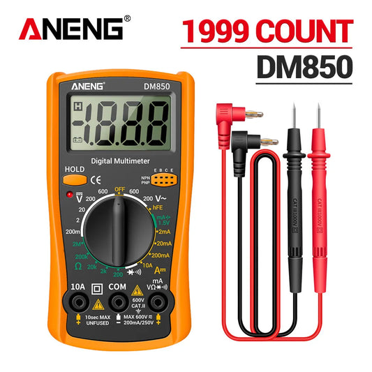 ANENG DM850 Digital Multimeter Automatic Professional 1999 Counts Auto AC/DC Votage Tester Ohm Current Ammeter Detector Tool Beauty World Shop