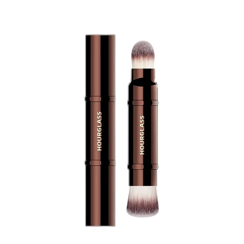 Hourglass Makeup Brush- No.15 Retractable Double-Ended Complexion Brush Soft Fiber Hair Fashion Design Single Face Brush Beauty World Shop