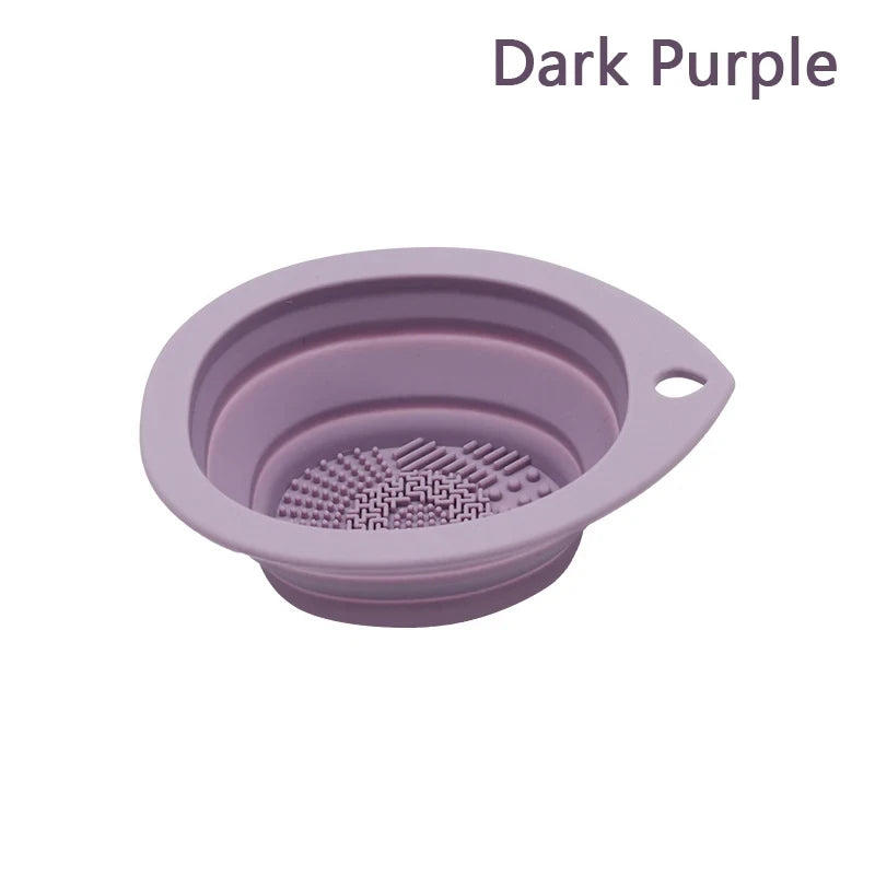 Silicone Makeup Brush Cleaner Folding Powder Puff Cleaning Bowl Eyeshadow Brushes Washing Soft Mat Beauty Tools Scrubber Box Beauty World Shop