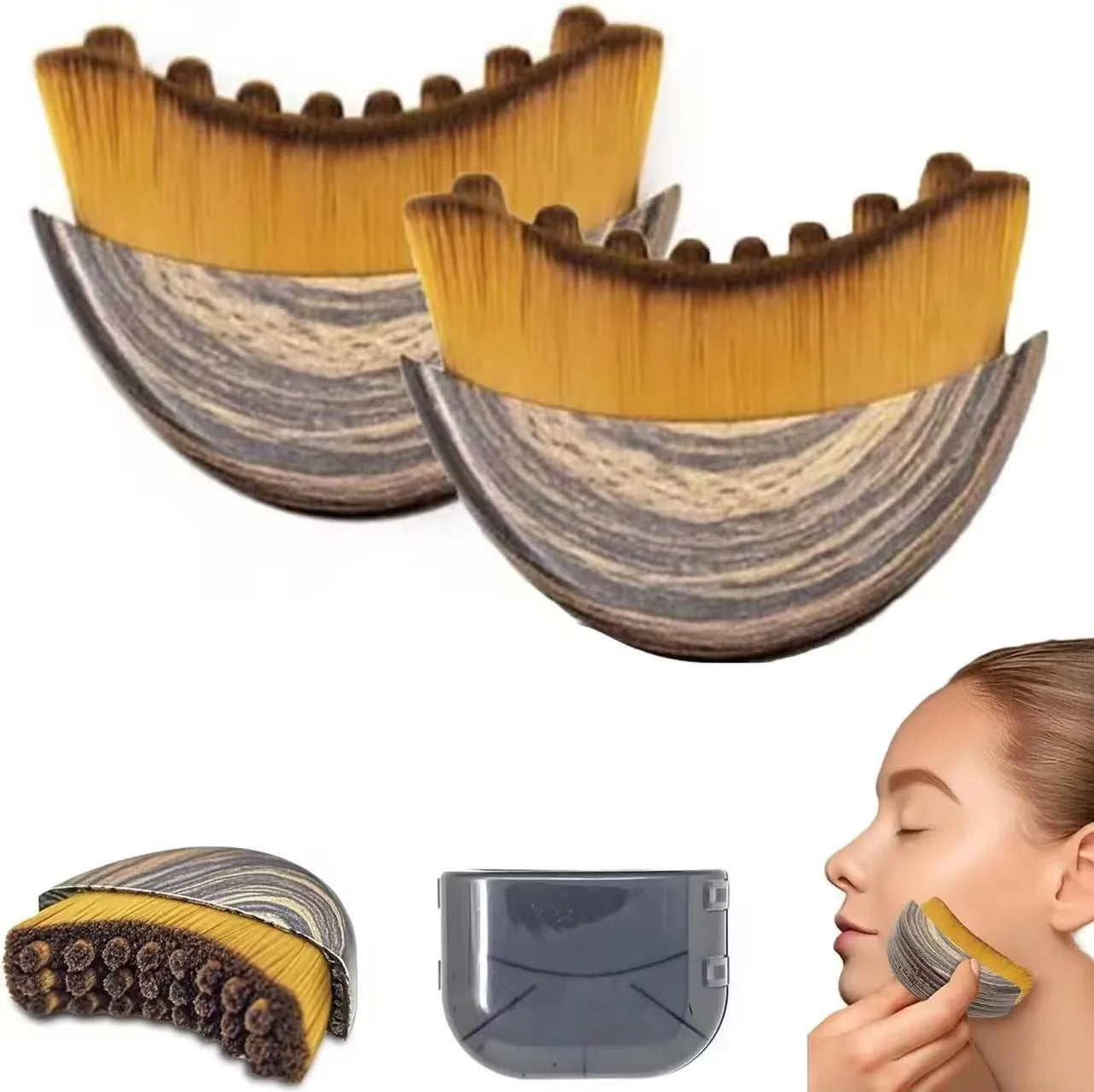 New Lymphatic Contour Care Facial Massage Brush with Storage Box for Facial Stimulating And Contouring Beauty Trend Shop