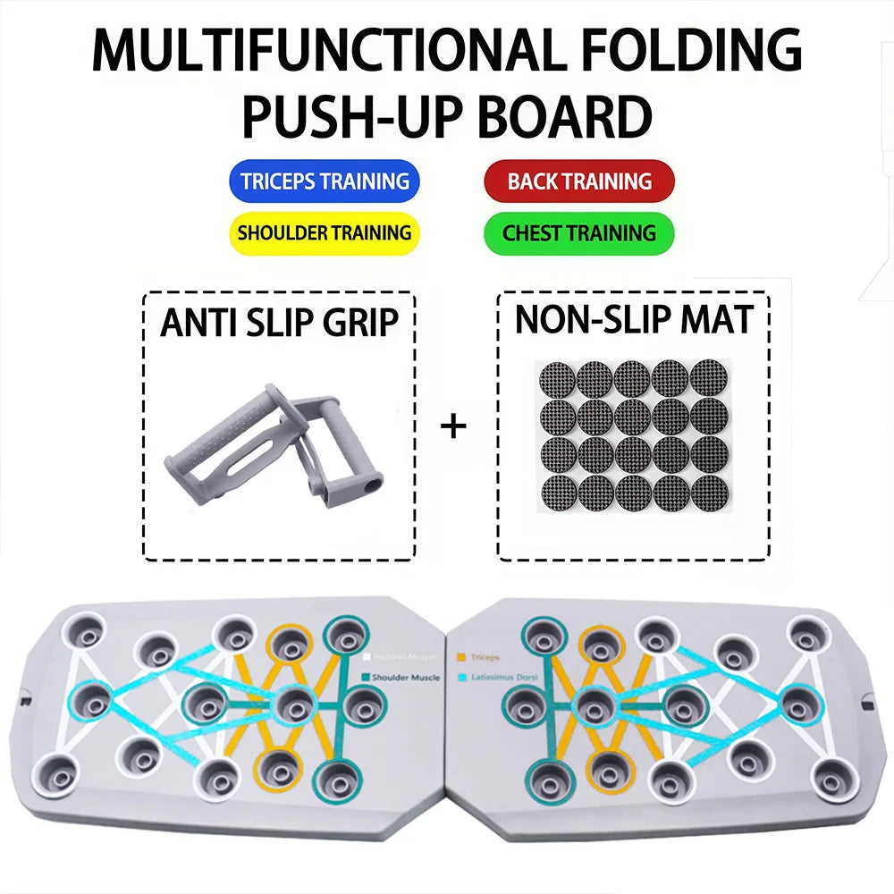 Push-up Board Set Portable Multifunctional Push-up Bar Foldable Fitness Equipment For Chest Abdomen Arms/Back Training Beauty World Shop